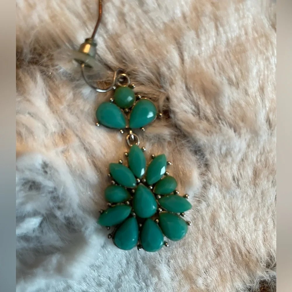 VTG Blue TURQUOISE EARRINGS purchased from Indian Reservation Handmade earrings - Picture 3 of 8